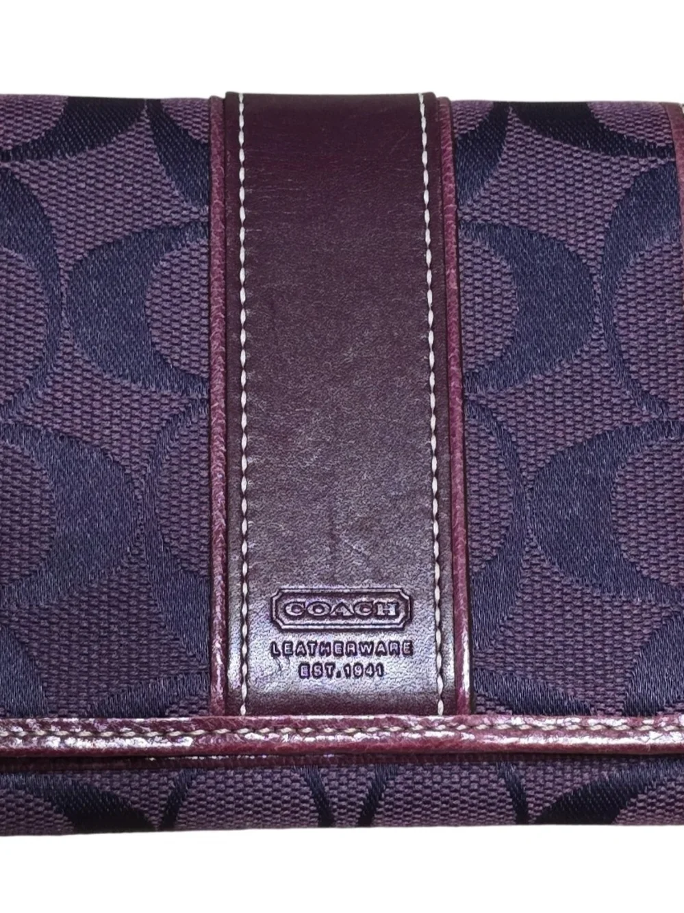 Coach Purple Signature Canvas Hobo Bag with Wallet and Wristlet